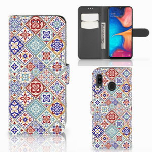 Samsung Galaxy A30 Bookcase Tiles Color