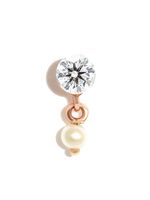 MARIA TASH puce d'oreille en or rose 18ct sertie de perles et de diamants