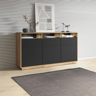 Home365 Dressoir Asmund - 3-deurs incl. 3 lades - Wotan Eiken