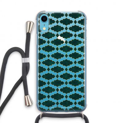 Moroccan tiles: iPhone XR Transparant Hoesje met koord