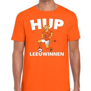 Nederland supporter t-shirt Hup Leeuwinnen oranje heren