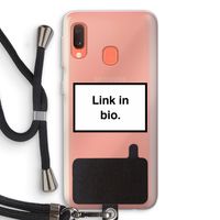 Link in bio: Samsung Galaxy A20e Transparant Hoesje met koord
