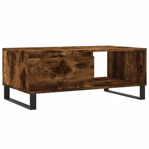 vidaXL Salontafel 90x50x36,5 cm bewerkt hout gerookt eikenkleurig