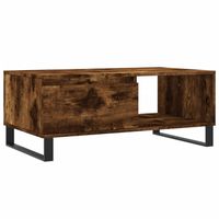 vidaXL Salontafel 90x50x36,5 cm bewerkt hout gerookt eikenkleurig