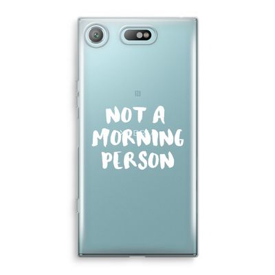 Morning person: Sony Xperia XZ1 Compact Transparant Hoesje