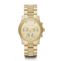Michael Kors Runway chronograaf quartz champagne wijzerplaat dameshorloge MK5826