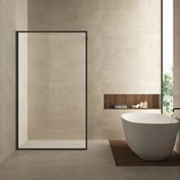 Wiesbaden Square Inloopdouche 110x200 cm - Nano Coating - Helder Glas & Mat Zwart