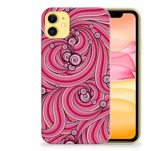 Apple iPhone 11 Hoesje maken Swirl Pink