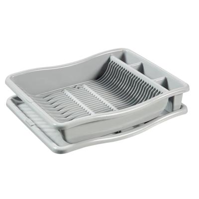 Curver afdruiprek op plateau 48x38x10.5 cm lichtgrijs