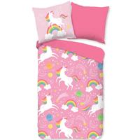 Kinderdekbed zonder Overtrek Unicorns & Regenbogen - eenpersoons - 140x200 + 60x70 cm