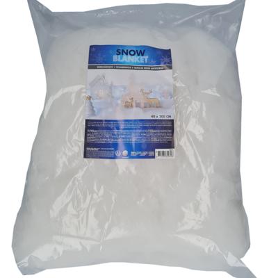 Sneeuwdeken - wit - 200 x 40 cm - sneeuwtapijt - sneeuwversiering - kerstdorp - kerstversiering