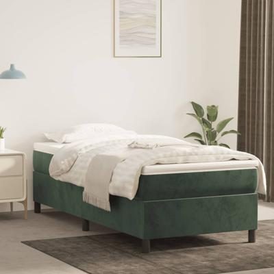Bedframe zonder matras 90x190 cm fluweel donkergroen