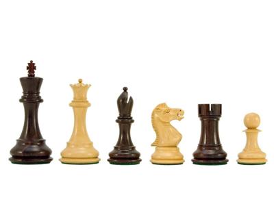 Siciliaanse Serie Palissander en Buxushout Schaakstukken 10 cm