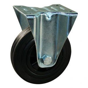 Bokwiel | 160 mm | Massief rubberen band | Kunststof velg