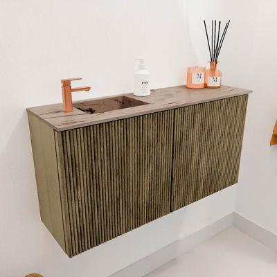 Toiletmeubel Mondiaz Joya Dlux | 80 cm | Meubelkleur Dusk | Faye wastafel Arena Wasbak Links | 1 kraangat