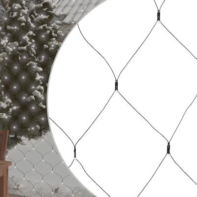 Kerstnetverlichting 204 LED's binnen en buiten 3x2 m koudwit