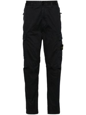 Stone Island pantalon droit à patch Compass - Bleu