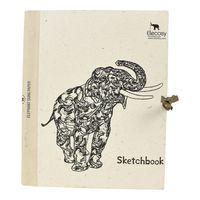 Schetsboek Small met Zwart Bladzijden Olifant - thumbnail