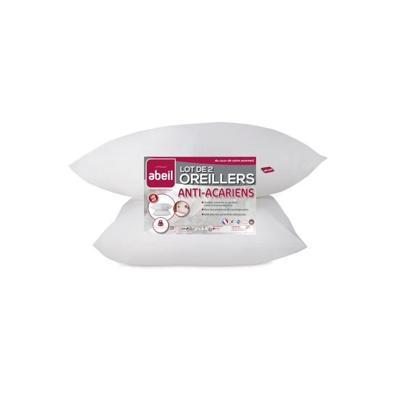 ABEIL Set van 2 Antimijtkussens - 60 x 60 cm - Wit