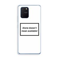 Alone: Samsung Galaxy Note 10 Lite Transparant Hoesje
