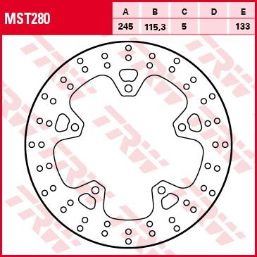TRW Remschijf, remschijven voor de moto, MST280