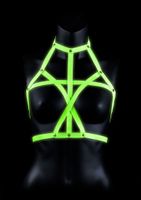 Bra Harness - Glow in the Dark - Neon Green/Black - S/M