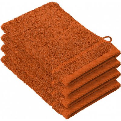 De Witte Lietaer Washandjes Stephanie 21 Cm Oranje 4 Stuks