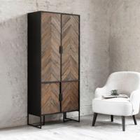 DTP Home Opbergkast 'Criss Cross' Hout en staal, 185 x 80cm