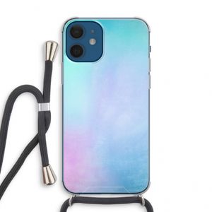 mist pastel: iPhone 12 mini Transparant Hoesje met koord