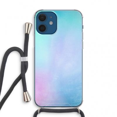 mist pastel: iPhone 12 mini Transparant Hoesje met koord