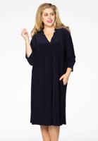 Yoek Jurk met V-hals | Blauw | Maat 46/48