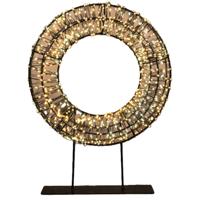 Verlichte krans/decoratie ring - metaal - warm wit licht - D28 cm - 800 micro led lampjes Verlichte krans/decoratie ring - metaal - warm wit licht - D28 cm - 800 micro led lampjes