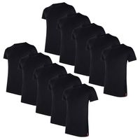 Undiemeister® Meisterpack Zwarte Slim Fit Crew Neck T-shirts 10-pack - Kwaliteit Heren Ondershirts - XXXL - thumbnail