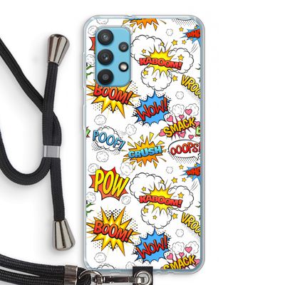 Pow Smack: Samsung Galaxy A32 4G Transparant Hoesje met koord