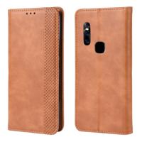 Magnetische Buckle retro Crazy Horse textuur horizontale Flip lederen case voor vivo V15 met houder & kaartsleuven & fotolijstjes (bruin)