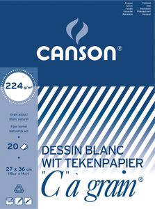 Canson tekenblok C à grain 224 g/m², ft 27 x 36 cm