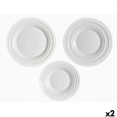 Serviesset Vivalto Wit Opaal glas (2 Stuks)