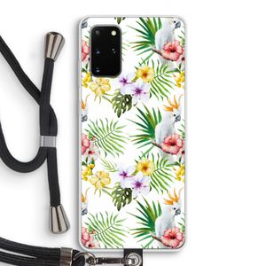 Gele kuif: Samsung Galaxy S20 Plus Transparant Hoesje met koord
