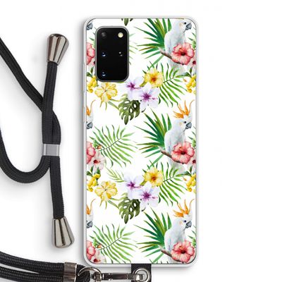 Gele kuif: Samsung Galaxy S20 Plus Transparant Hoesje met koord