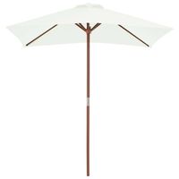 The Living Store Parasol The Living Store Tuinparasol 150x200x235 cm Zandkleurig - 38 mm paal - thumbnail