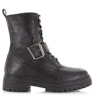 Remix Boots 13582 Zwart Leer Biker boots Dames