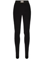 Dolce & Gabbana legging taille-haute à plaque logo - Noir