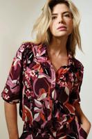 Tramontana Blouse Leaves - paars multi