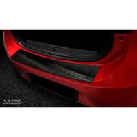 Zwarte RVS Bumper beschermer passend voor Opel Corsa F HB 5-deurs GS-Line 2019- 'Ribs' AV245228