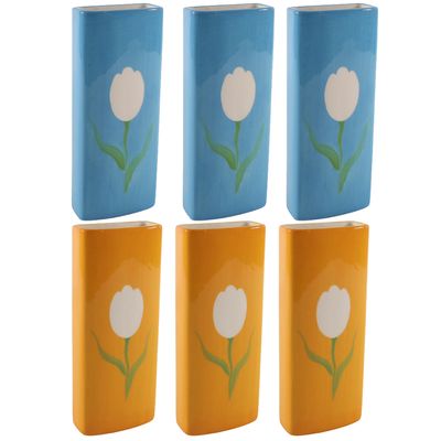 Set Radiatorbak waterverdampers 6x stuks - porselein - 20 x 8 cm