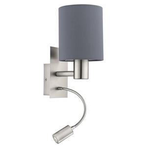 Eglo SchemerlampPasteri grijs met leeslampje - 96479