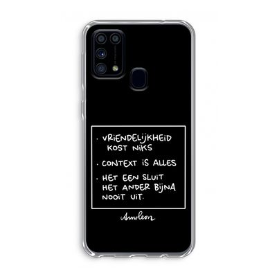 Mijn Motto's: Samsung Galaxy M31 Transparant Hoesje