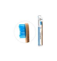 Tandenborstel bamboe adult blauw brush soft - thumbnail