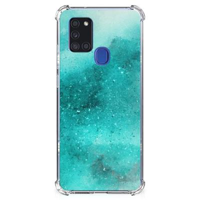 Back Cover Samsung Galaxy A21s Painting Blue Back Cover Samsung Galaxy A21s Painting Blue