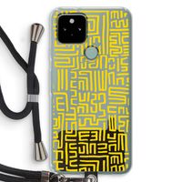 Majorelle Blue Print: Pixel 5 Transparant Hoesje met koord